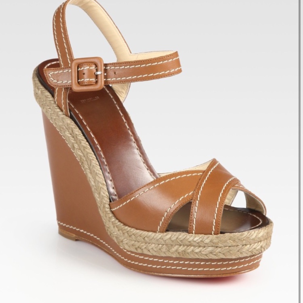 Louboutin Wedge Espadrille Sandal